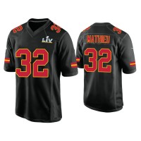 Men Kansas City Chiefs #32 Tyrann Mathieu Super Bowl LV Black Game Fashion Jersey