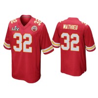 Men Kansas City Chiefs #32 Tyrann Mathieu Super Bowl LV Red Game Jersey Men Kansas City Chiefs #32 Tyrann Mathieu Super Bowl LV Red Game Jersey