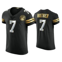 Men Kansas City Chiefs #7 Harrison Butker Black Golden Edition Elite Jersey Men Kansas City Chiefs #7 Harrison Butker Black Golden Edition Elite Jersey