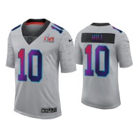 Men Kansas City Chiefs #10 Tyreek Hill Gray Super Bowl LVI Limited Jersey