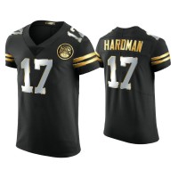 Men Kansas City Chiefs #17 Mecole Hardman Black Golden Edition Elite Jersey Men Kansas City Chiefs #17 Mecole Hardman Black Golden Edition Elite Jersey