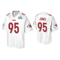 Men Kansas City Chiefs #95 Chris Jones Super Bowl LIV Champions White Jersey Men Kansas City Chiefs #95 Chris Jones Super Bowl LIV Champions White Jersey