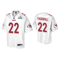 Men Kansas City Chiefs #22 Juan Thornhill Super Bowl LIV Champions White Jersey