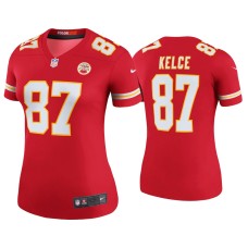 Women Kansas City Chiefs #87 Travis Kelce Red Legend Jersey