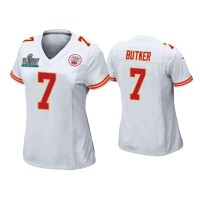 Women Kansas City Chiefs #7 Harrison Butker Super Bowl LIV White Game Jersey
