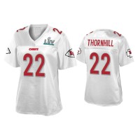 Women Kansas City Chiefs #22 Juan Thornhill Super Bowl LIV Champions White Jersey Women Kansas City Chiefs #22 Juan Thornhill Super Bowl LIV Champions White Jersey