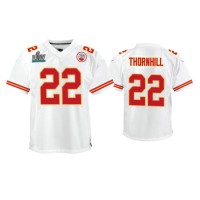 Youth Kansas City Chiefs #22 Juan Thornhill Super Bowl LIV White Game Jersey