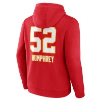 Creed Humphrey Kansas City Chiefs Fanatics Branded Wordmark Player Name & Number Pullover Hoodie - Red